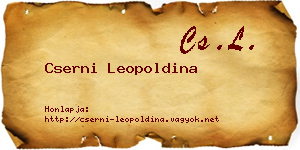 Cserni Leopoldina névjegykártya